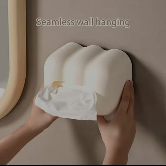 Cream Wind Cloud Tissue Box
Wall-Mounted & Desktop | Decorative Tissue Holder
