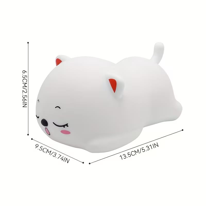 CAT Cartoon Night Light – Touch Control, USB Rechargeable