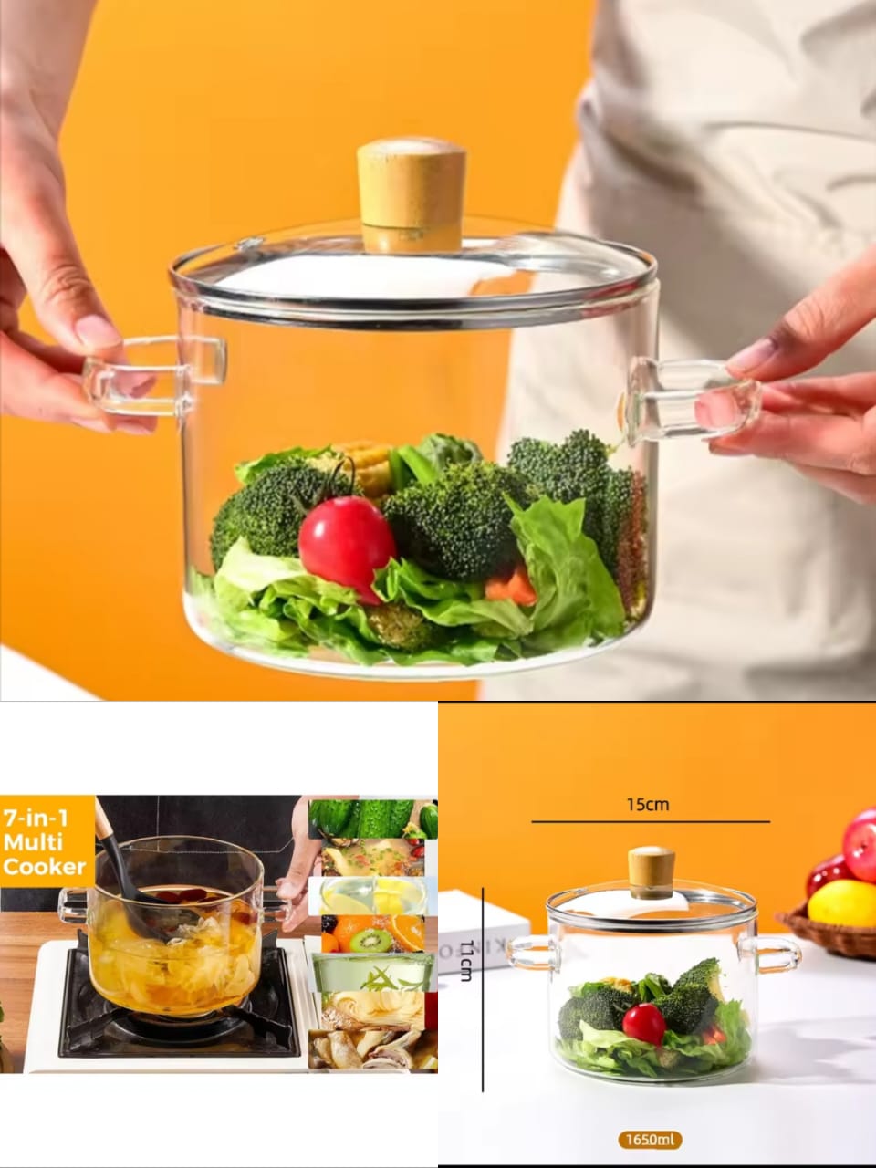 Heavy-Duty Glass Cooking Pot - My Store