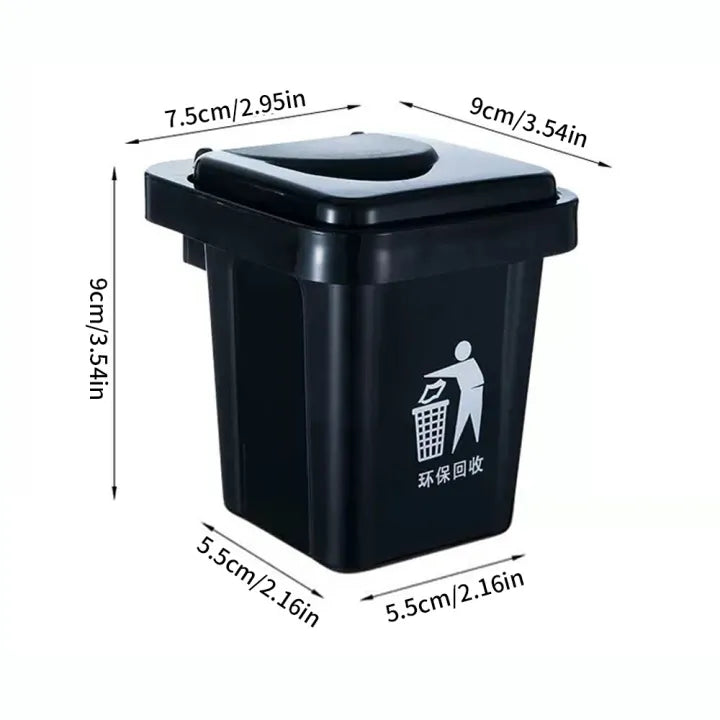 Multi-Purpose Wall-Mounted Mini Bin & Ashtray – Nail-Free Installation