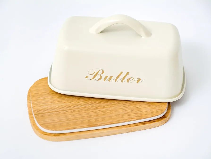 Butter Dish with Bamboo Base - My Store