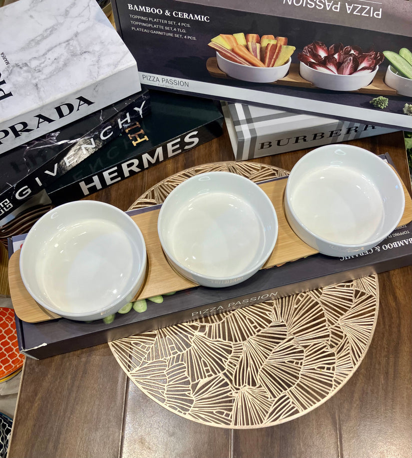 Danny Home Pizza Passion Topping Platter Set 4Pcs - My Store