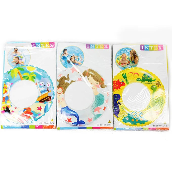 Intex 24" Transparent Inflatable Swim Ring – Model 59242