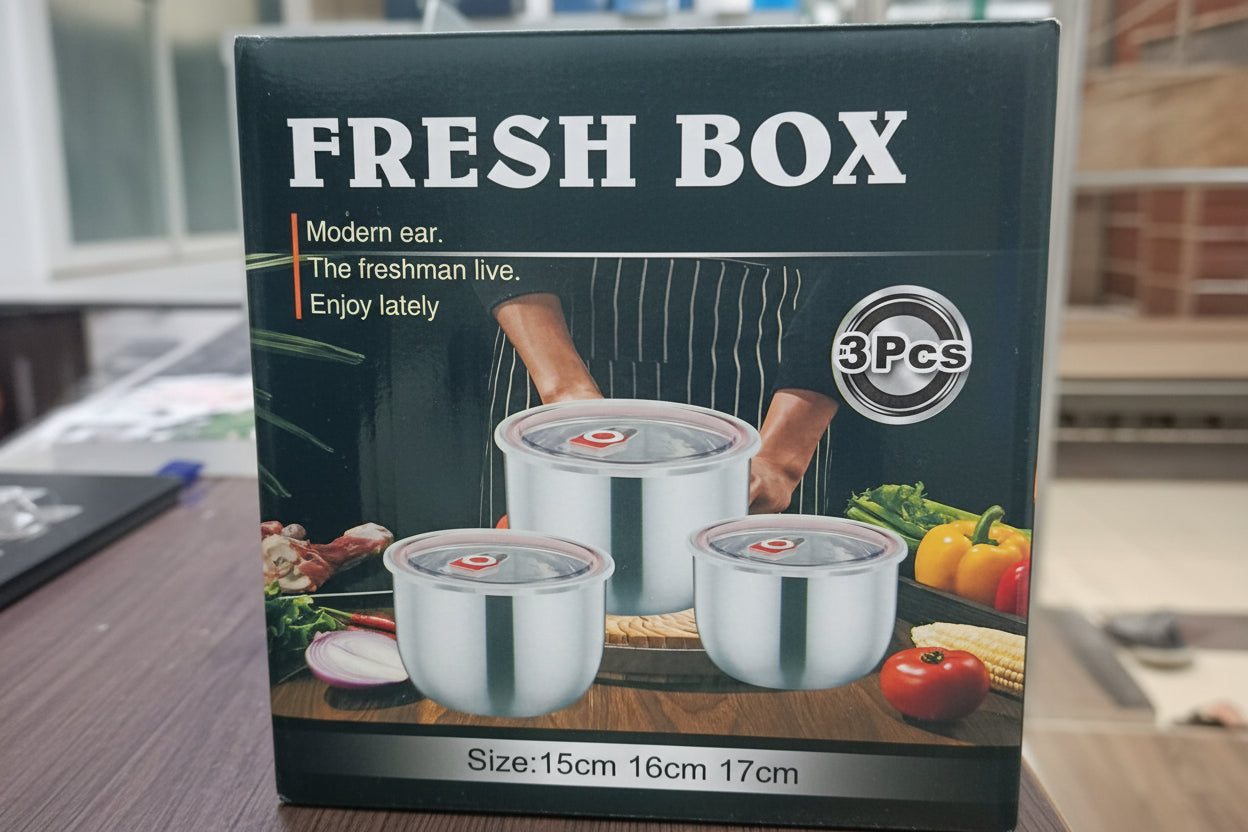 FRESH BOX Premium Stainless Steel Airtight Food Storage Container Set - My Store