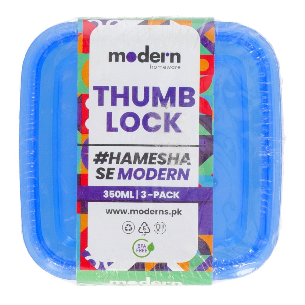 Modern Thumb Lock Container Set of 3 pcs - My Store