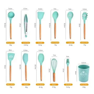 12 PCS Silicone Utensils Spoon Set - My Store