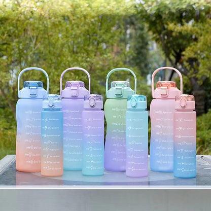 3 pcs Colourful Water Bottle Set