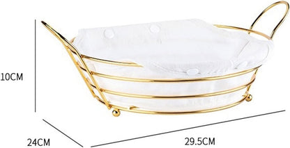 Metal Fruit Storage Basket, Snacks Storage And Organizer Plate - My Store