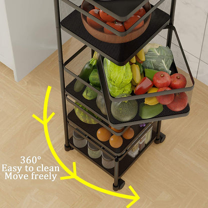 Rolling Mesh Storage Cart (5 layers) - My Store