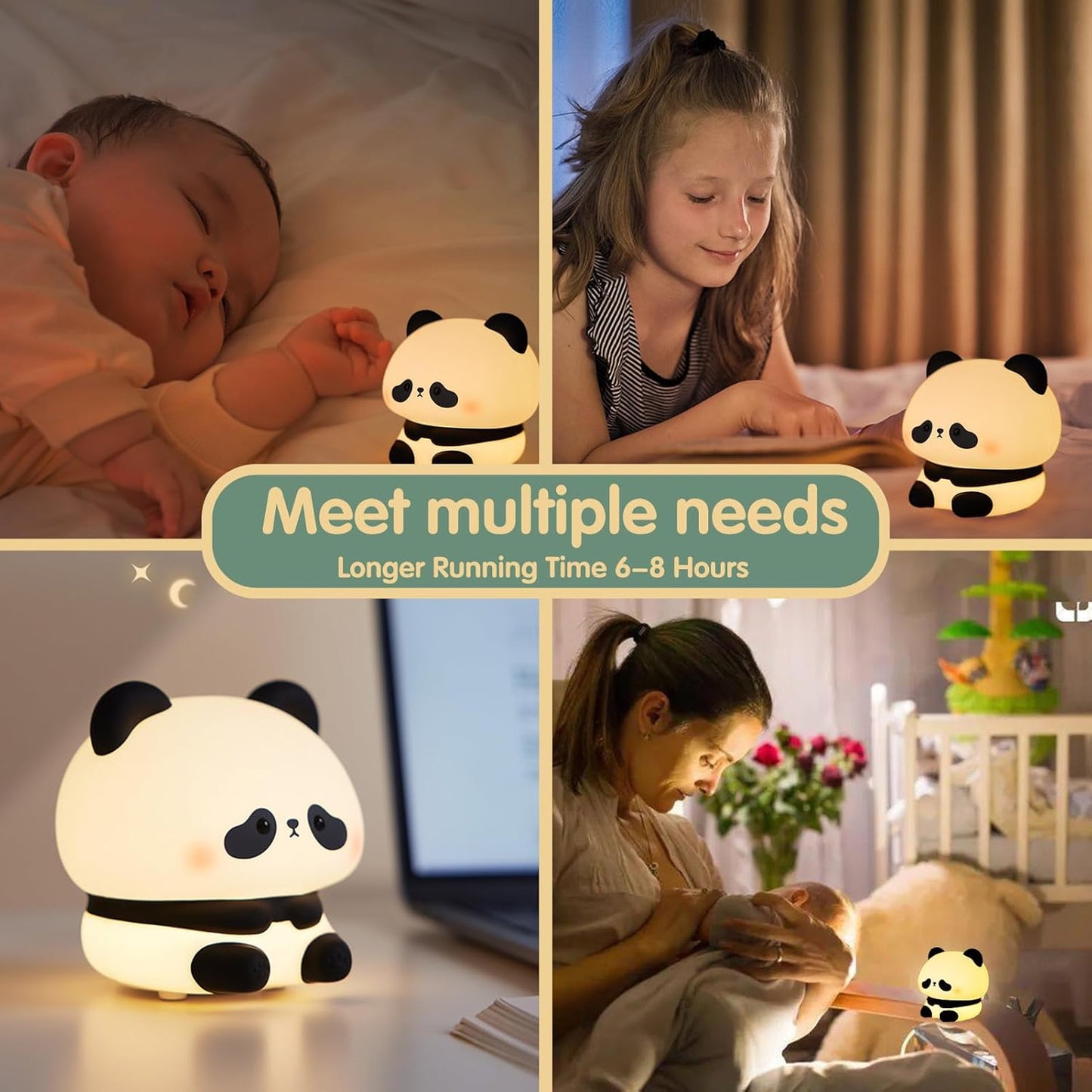 Silicone Panda Lamp
