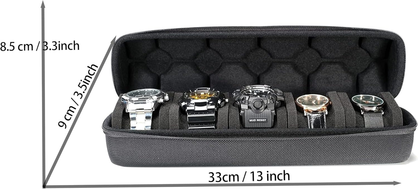 SAFEBUDDY men's5 slots Watch travel case box