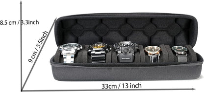 SAFEBUDDY men's5 slots Watch travel case box