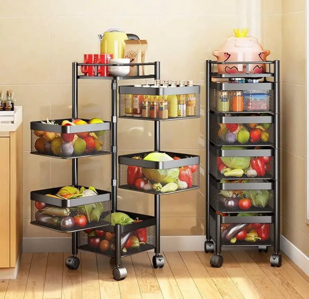 Rolling Mesh Storage Cart (5 layers) - My Store