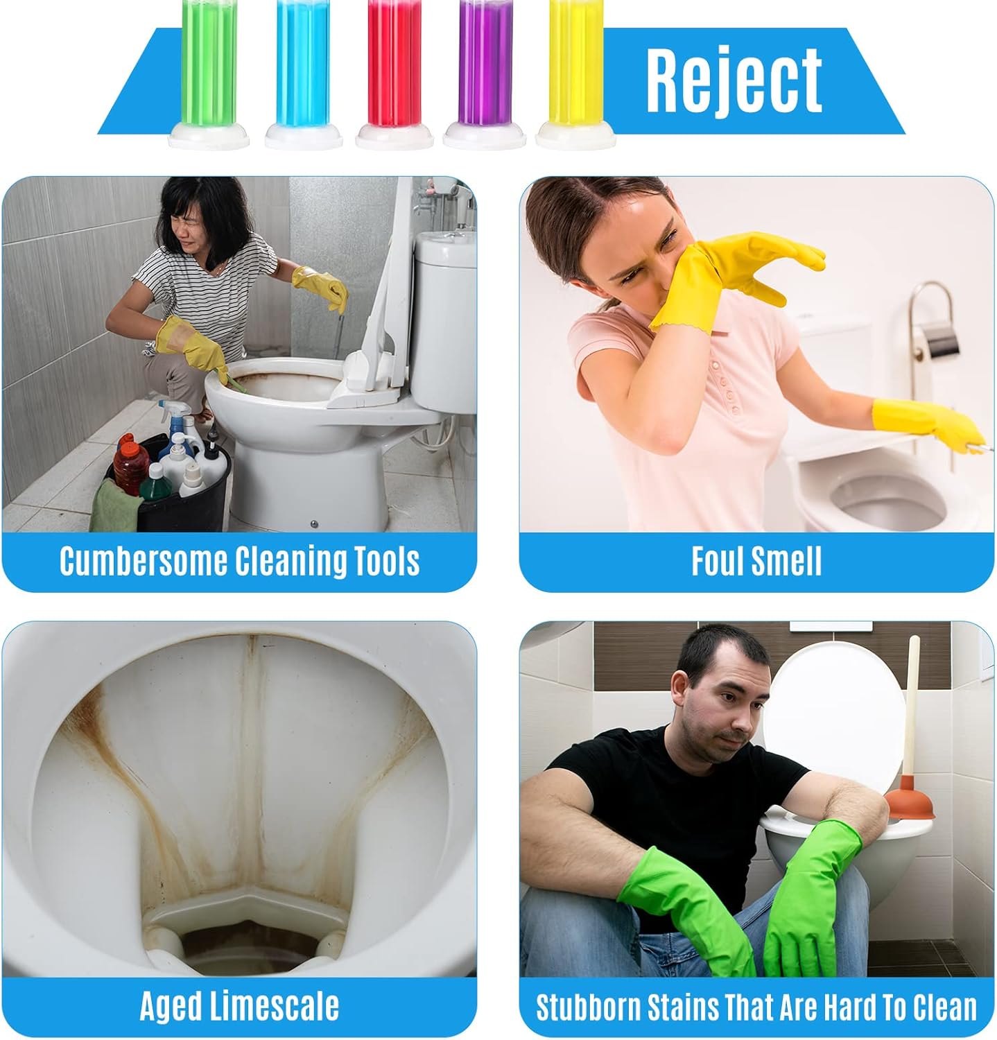Toilet jell injection