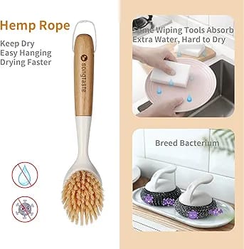 Long Handle Pan Pot Brush – Eco-Friendly Kitchen Cleaning Tool