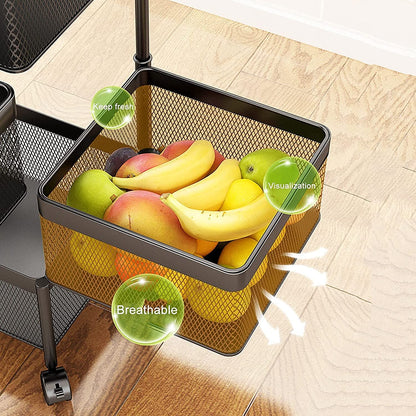 Rolling Mesh Storage Cart (5 layers) - My Store