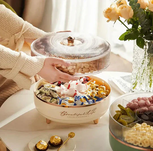 5 Grid Rotating Dry Fruit Tray - My Store