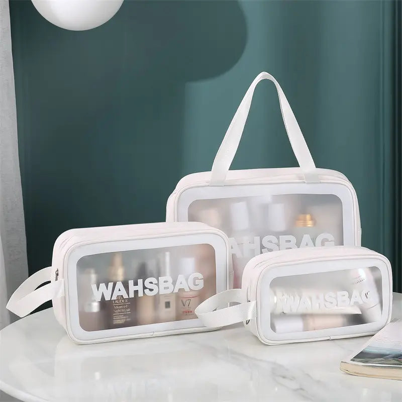 3 pcs set PU Leather Travel Cosmetics Washbag - My Store
