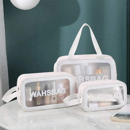 3 pcs set PU Leather Travel Cosmetics Washbag - My Store