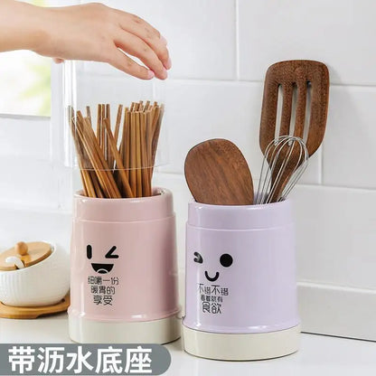 Plastic Cutlery Holder With Cover - My Store