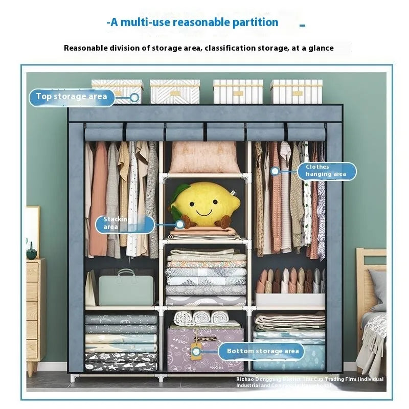 Non-Woven Dust Proof Wardrobe - My Store