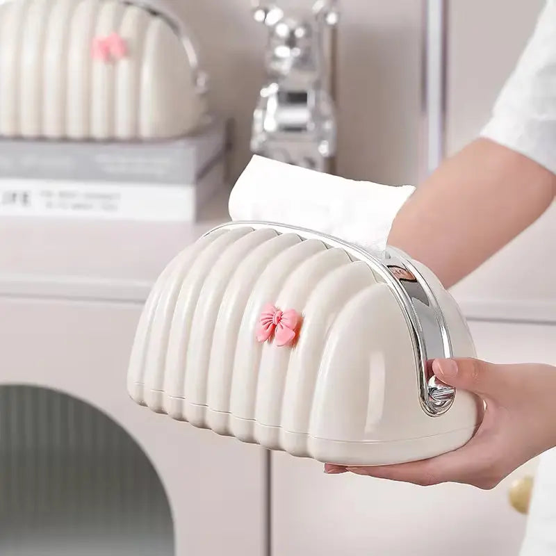 Cute Style Tissue Box with Ribbon - My Store