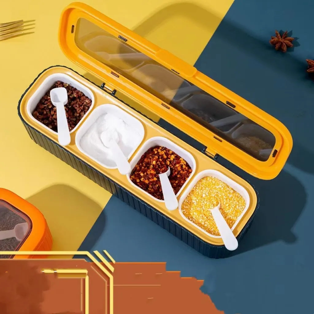 4 Grids Kitchen Spice Organizer Box - My Store