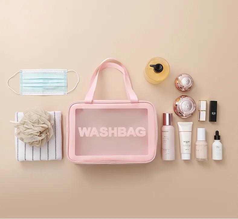 3 pcs set PU Leather Travel Cosmetics Washbag - My Store