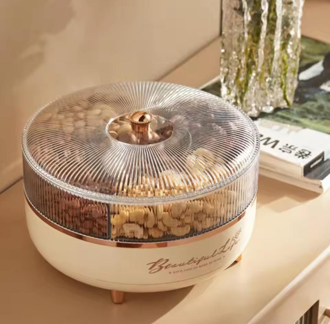 Double Layer Transparent Nuts And Snacks Tray - My Store