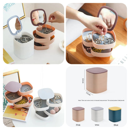 Cosmetic Storage Box with Mirror