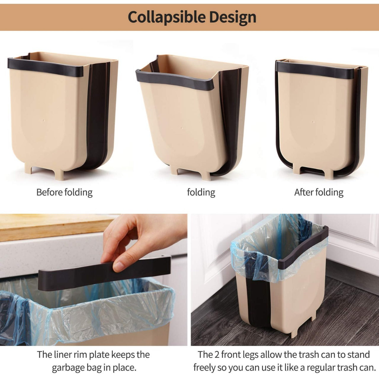 Foldable Trashbin 9L Capacity - My Store