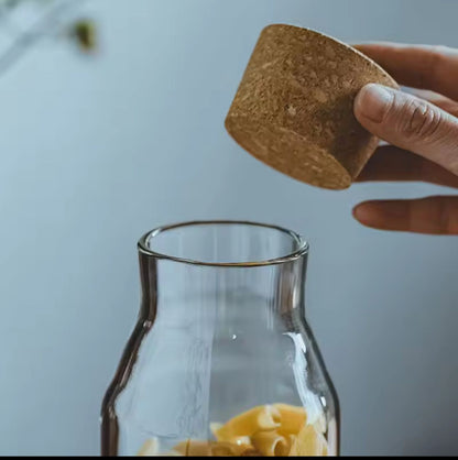 Glass Bottles with Cork Stopper