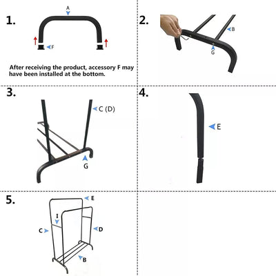 Double Pole Metal Cloth Stand - My Store