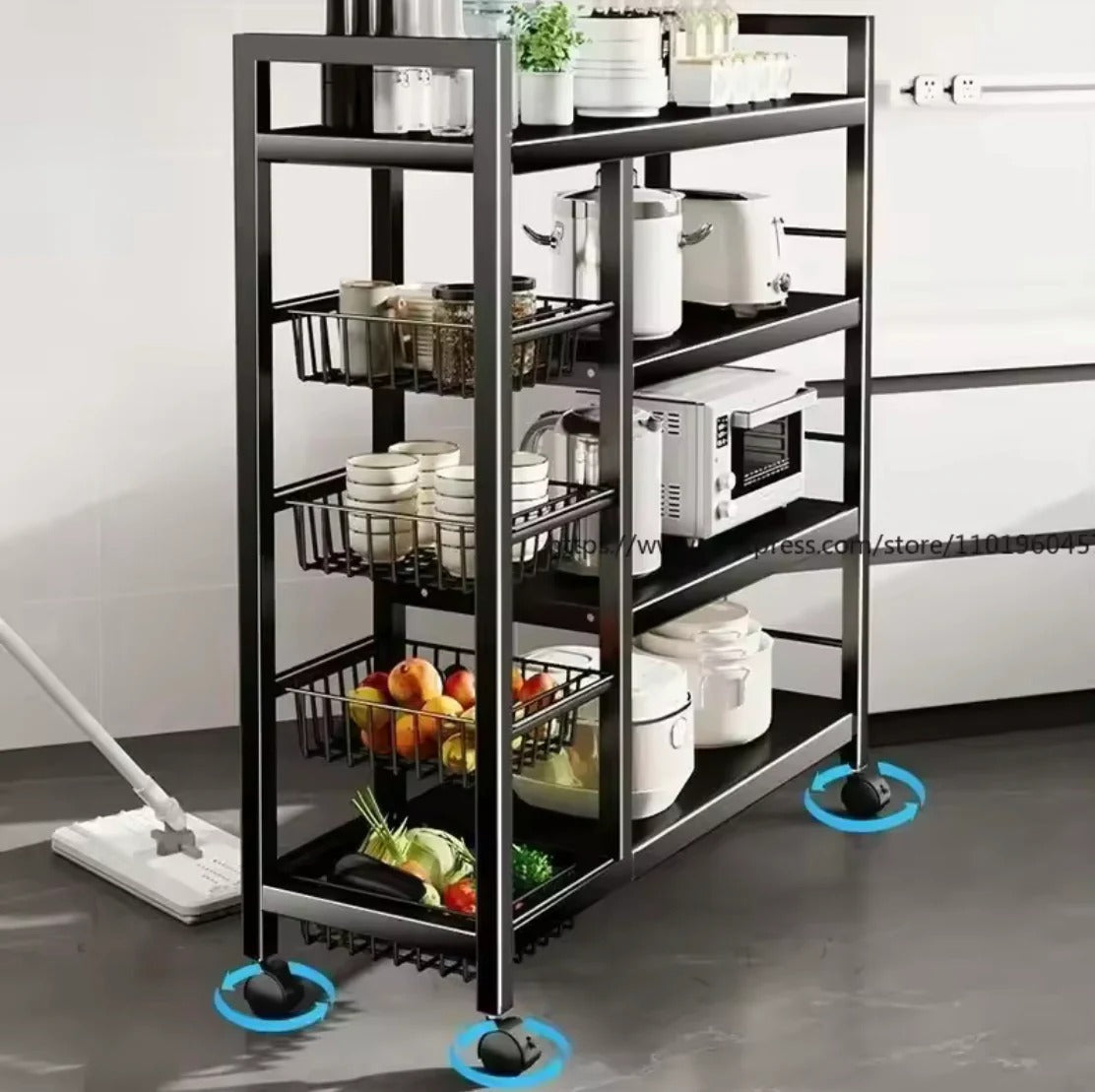Multifunctional Storage Rack with Wheels - My Store