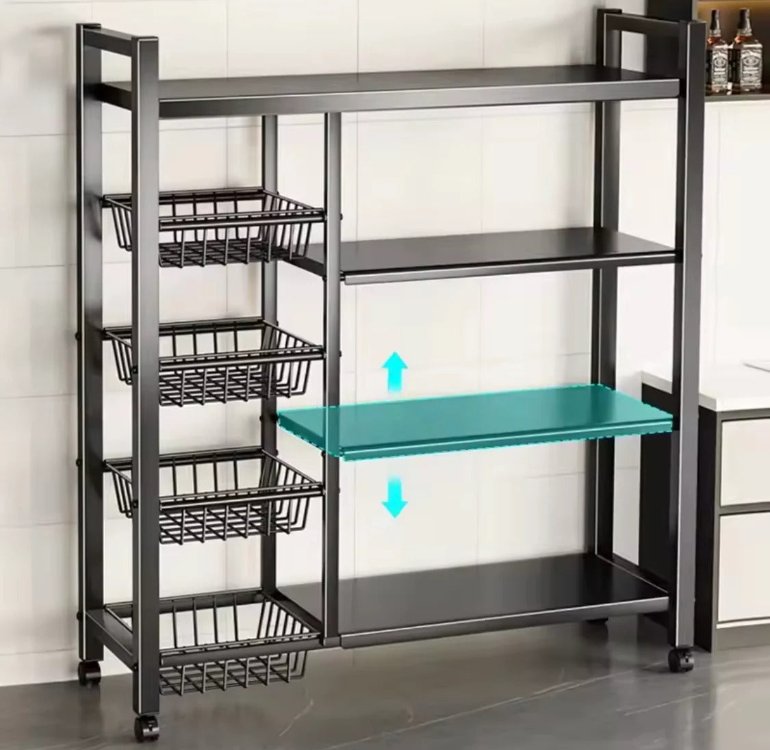 Multifunctional Storage Rack with Wheels - My Store