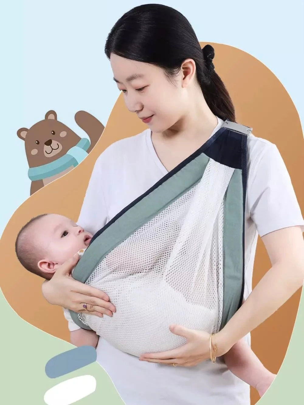 Adjustable Baby Carriers Strap Baby Sling with Clip For Infants Toddlers Multifunctional Shoulder Baby Carrier Comfortable