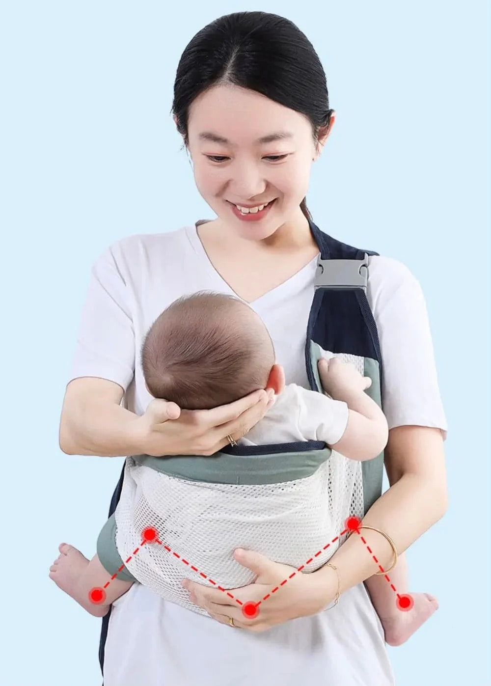 Adjustable Baby Carriers Strap Baby Sling with Clip For Infants Toddlers Multifunctional Shoulder Baby Carrier Comfortable