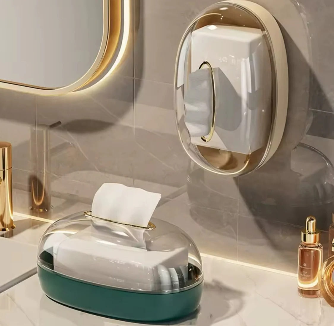 Acrylic Luxury Wall-Mounted Tissue Box 