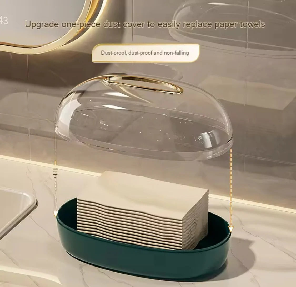 Acrylic Luxury Wall-Mounted Tissue Box 