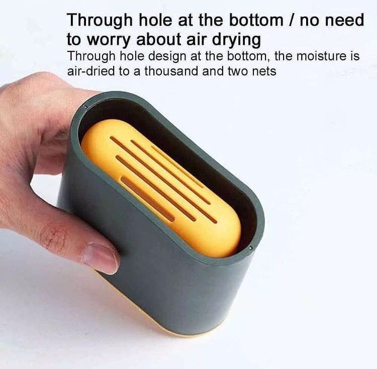 Flexible Silicone Toilet Brush with Floor Holder