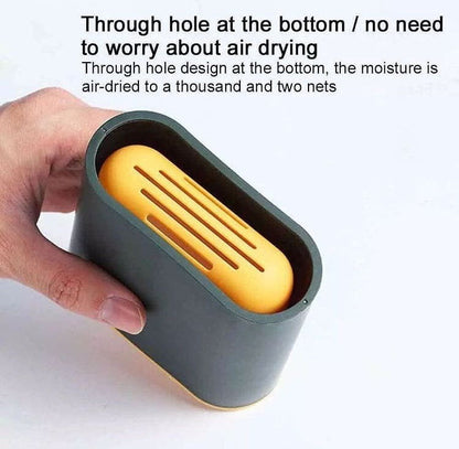 Flexible Silicone Toilet Brush with Floor Holder