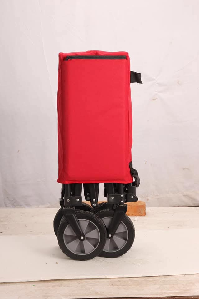 4 Wheel Heavy Duty Folding Bag Garden Trolley Cart Wagon Hand Pull