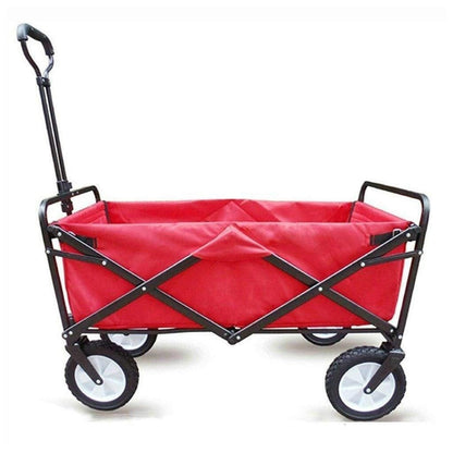4 Wheel Heavy Duty Folding Bag Garden Trolley Cart Wagon Hand Pull