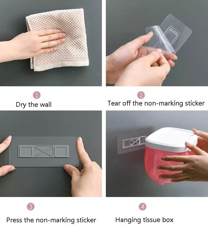 Wall Mounted Sticking Tissue Holder - My Store