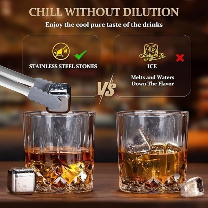 6 Grid Steel Ice Cubes With Clip - My Store