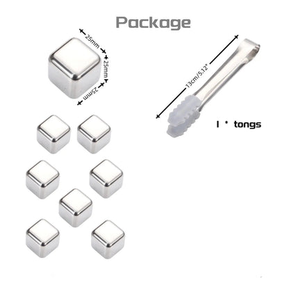 6 Grid Steel Ice Cubes With Clip - My Store