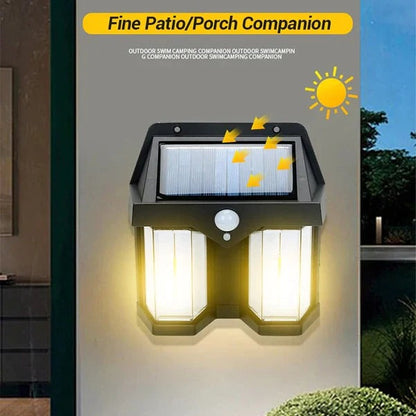 Double Head Antique Solar Sensor Lamp