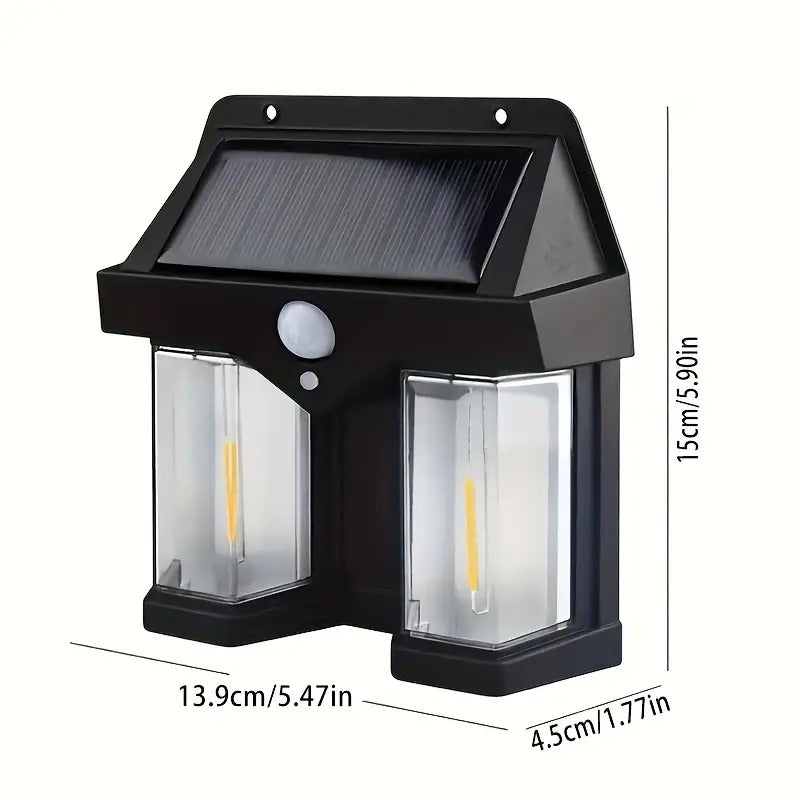 Double Head Antique Solar Sensor Lamp