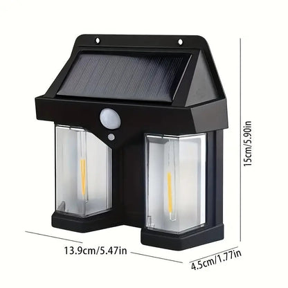 Double Head Antique Solar Sensor Lamp