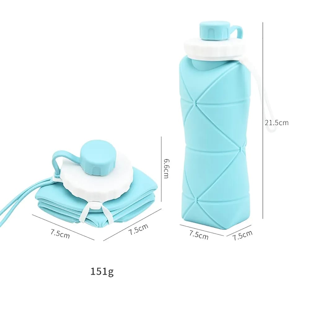 Silicone Folding Water Cup Portable Cycling Water Cup Bicycle Water Bottle